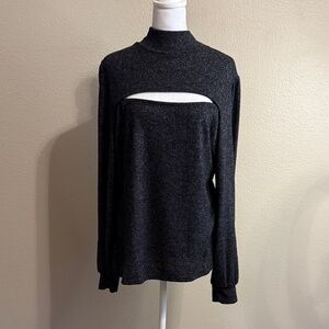 Chic Black Cutout Sweater